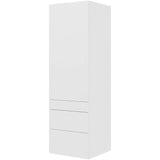 Multi-Living Køkken garderobeskab i Malet Hvid Front H: 195,2 cm D: 60,0 cm - 1 låge og 3 skuffer fuldudtræk/softclose - Bredde: 60 cm