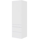 Multi-Living Køkken garderobeskab i Hvid Front H: 195,2 cm D: 60,0 cm - 1 låge og 3 skuffer fuldudtræk med softclose i bredde: 60 cm