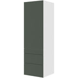 Multi-Living Køkken HQ garderobeskab i Cibo Verde 120 H: 195,2 cm D: 58,0 cm B:60 cm - med låge, 3 skuffer, fuldudtræk og softluk