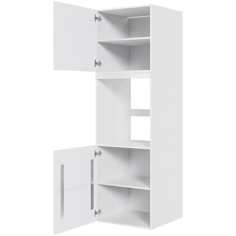 Multi-Living 2 skuffelook Romantik - Indbygningsskab til ovn 60 cm med 4 hylder, alurist og 2 låger