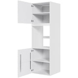 Multi-Living 2 skuffelook Romantik - Indbygningsskab til ovn 60 cm med 4 hylder, alurist og 2 låger