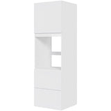 Multi-Living 2 skuffelook - Indbygningsskab til ovn 60 cm med 4 hylder, alurist og 2 låger