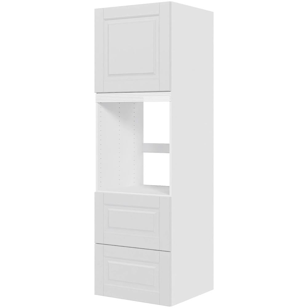 Multi-Living 2 skuffelook Romantik - Indbygningsskab til ovn 60 cm med 4 hylder, alurist og 2 låger