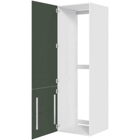 Multi-Living Køkken indbygningsskab til køl i Cibo Verde 120 H: 195,2 cm D: 58,0 cm B:60 cm - tomt med 2 delt låge