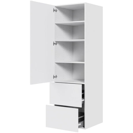 Multi-Living 2 skuffelook - Opbevaringsskab 60 cm med låge og 2 skuffer med fuldudtræk i bredde 60 cm