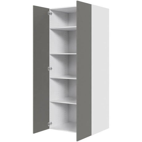 Multi-Living Køkken hyldeskab i Cibo Grigio 128 H: 195,2 cm D: 60,0 cm - 2 låger inklusiv 4 hylder - Bredde: 80 cm