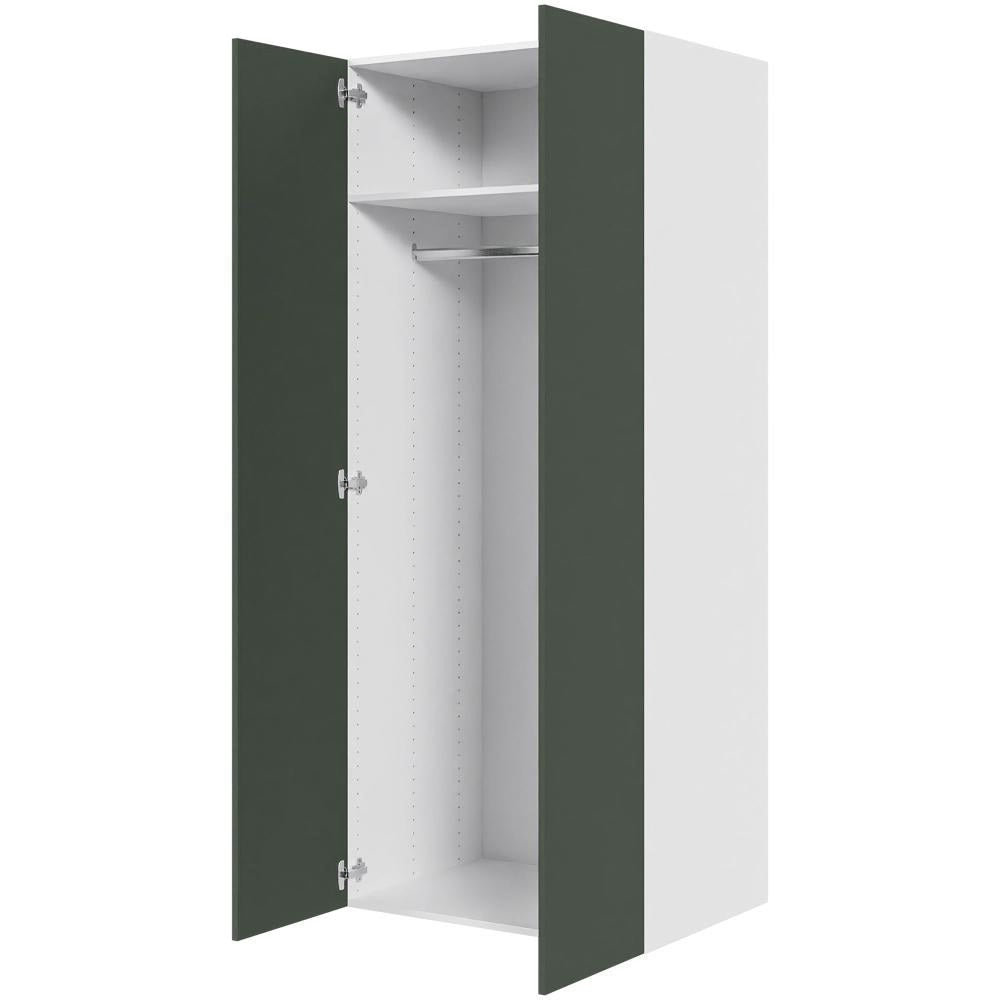 Multi-Living Bøjleskab i Cibo Verde 120 H: 195,2 cm D: 58,0 cm B:80 cm - med hylde, bøjlestang og 2 låger