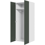 Multi-Living Bøjleskab i Cibo Verde 120 H: 195,2 cm D: 58,0 cm B:80 cm - med hylde, bøjlestang og 2 låger