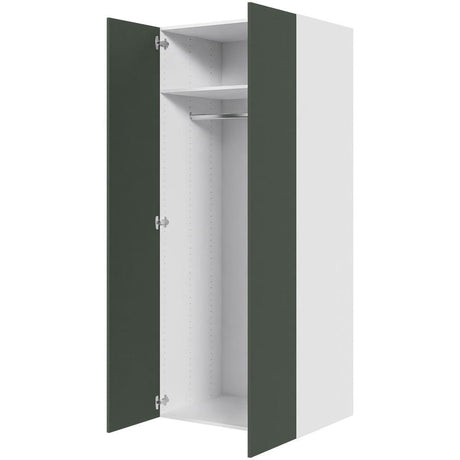 Multi-Living Bøjleskab i Cibo Verde 120 H: 195,2 cm D: 58,0 cm B:80 cm - med hylde, bøjlestang og 2 låger