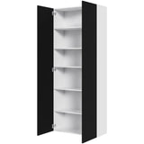 Multi-Living Køkken tilpasningsskab i Cibo Nero H: 195,2 cm D: 34,0 cm - Inklusiv 5 hylder - Bredde: 80 cm