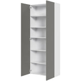 Multi-Living Køkken tilpasningsskab i Cibo Grigio 128 H: 195,2 cm D: 34,0 cm - Inklusiv 5 hylder - Bredde: 80 cm