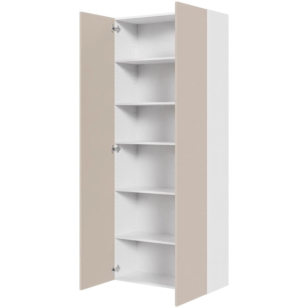 Multi-Living Køkken tilpasningsskab i Cibo Sabbia 123 H: 195,2 cm D: 34,0 cm - Inklusiv 5 hylder - Bredde: 80 cm