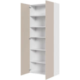 Multi-Living Køkken tilpasningsskab i Cibo Sabbia 123 H: 195,2 cm D: 34,0 cm - Inklusiv 5 hylder - Bredde: 80 cm