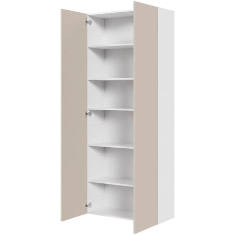 Multi-Living Køkken tilpasningsskab i Cibo Sabbia 123 H: 195,2 cm D: 34,0 cm - Inklusiv 5 hylder - Bredde: 80 cm