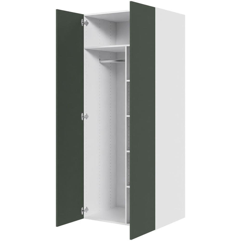 Multi-Living Combiskab i Cibo Verde 120 H: 195,2 cm D: 58,0 cm B:80 cm - med hylder, bøjlestang og 2 låger