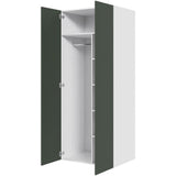 Multi-Living Combiskab i Cibo Verde 120 H: 195,2 cm D: 58,0 cm B:80 cm - med hylder, bøjlestang og 2 låger
