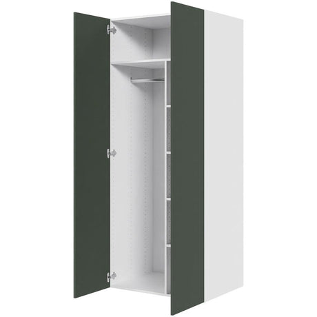 Multi-Living Combiskab i Cibo Verde 120 H: 195,2 cm D: 58,0 cm B:80 cm - med hylder, bøjlestang og 2 låger