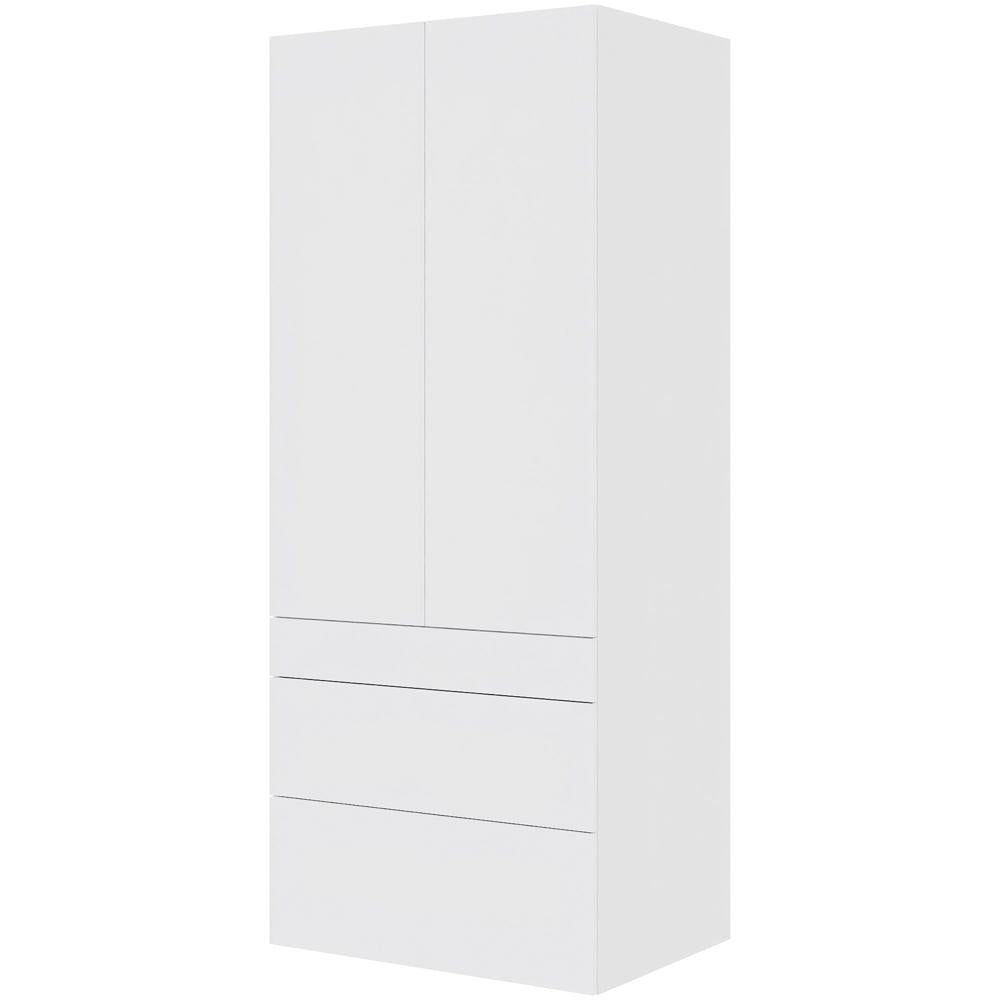 Multi-Living Køkken garderobeskab i Hvid Front H: 195,2 cm D: 60,0 cm - 2 låger og 3 skuffer fuldudtræk med softclose i bredde: 80 cm