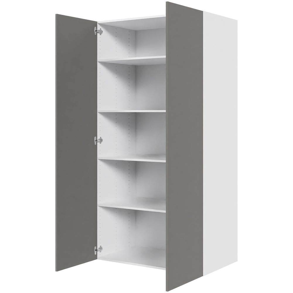 Multi-Living Køkken hyldeskab i Cibo Grigio 128 H: 195,2 cm D: 60,0 cm - 2 låger inklusiv 4 hylder - Bredde: 100 cm