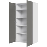 Multi-Living Køkken hyldeskab i Cibo Grigio 128 H: 195,2 cm D: 60,0 cm - 2 låger inklusiv 4 hylder - Bredde: 100 cm