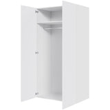 Multi-Living Bøjle/Højskab i Hvid Front H: 195,2 cm D: 60,0 cm - Inklusiv 1 hylde samt 1 oval bøjlestang i bredde: 100 cm