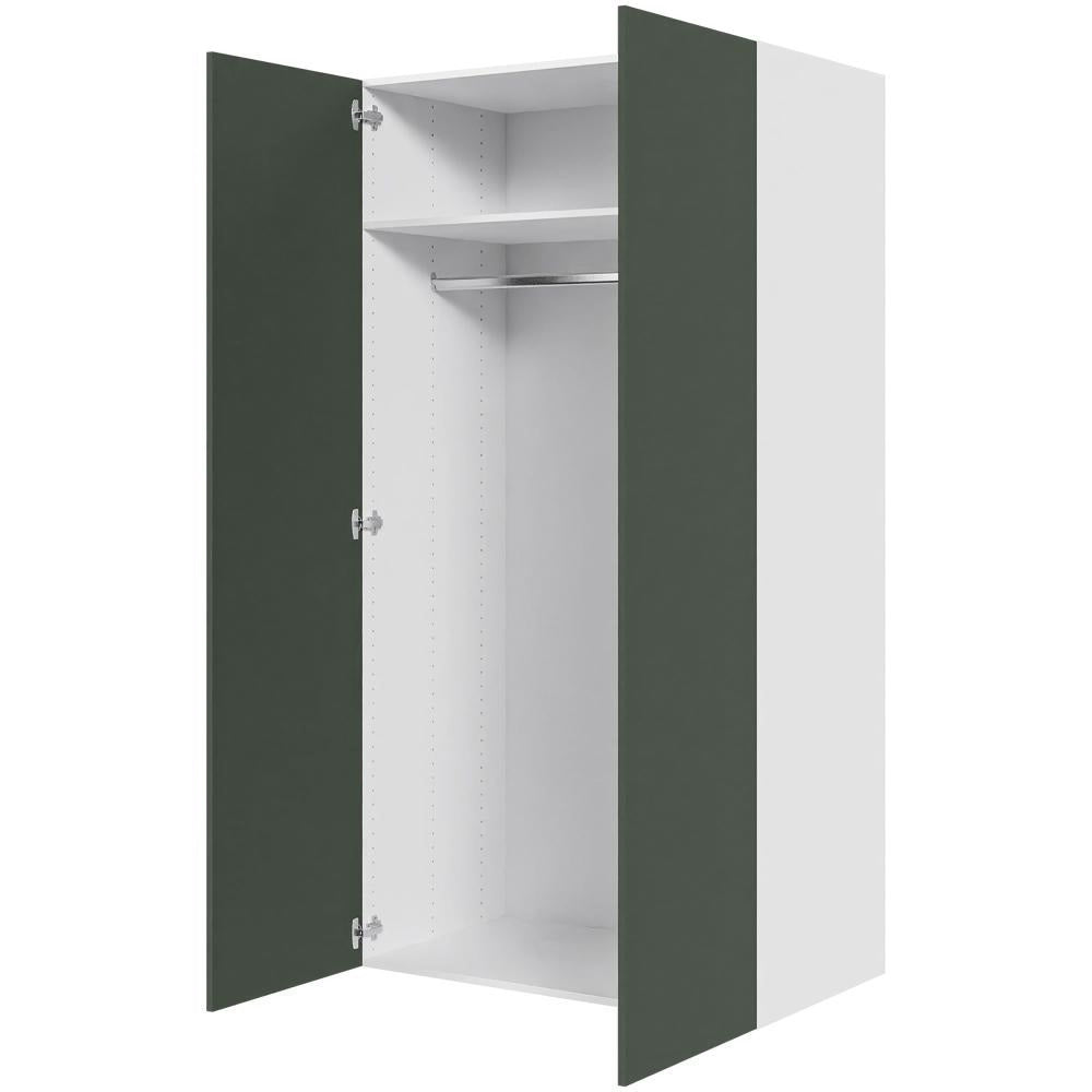 Multi-Living Bøjleskab i Cibo Verde 120 H: 195,2 cm D: 58,0 cm B:100 cm - med hylde, bøjlestang og 2 låger