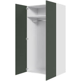 Multi-Living Bøjleskab i Cibo Verde 120 H: 195,2 cm D: 58,0 cm B:100 cm - med hylde, bøjlestang og 2 låger