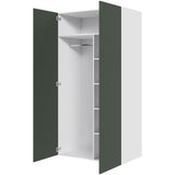 Multi-Living Combiskab i Cibo Verde 120 H: 195,2 cm D: 58,0 cm B:100 cm - med hylder, bøjlestang og 2 låger