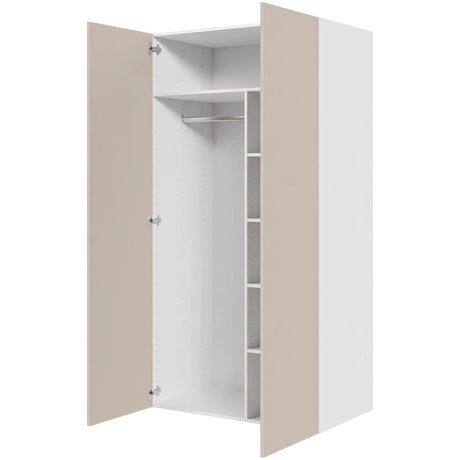 Multi-Living Combiskab i Cibo Sabbia 123 H: 195,2 cm D: 60,0 cm - 2 låger inklusiv 4 hylde samt 1 oval bøjlestang. - Bredde: 100 cm