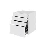 Multi-Living Køkken skuffeskab i Hvid Front H: 70,4 cm D: 60,0 cm - 4 skuffer deludtræk og softluk - Bredde: 60 cm