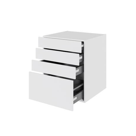 Multi-Living Køkken skuffeskab i Hvid Front H: 70,4 cm D: 60,0 cm - 4 skuffer deludtræk og softluk - Bredde: 60 cm