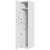 Multi-Living Køkken ekstra højt kosteskab i Malet Hvid Front H: 214,4 cm D: 60,0 cm - Inklusiv 1 hylde, 1 trådreol, 1 slangeholder - Bredde: 40 cm