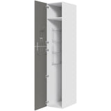 Multi-Living Køkken ekstra højt kosteskab i Cibo Grigio H: 214,4 cm D: 60,0 cm - Inklusiv 1 hylde, 1 trådreol, 1 slangeholder - Bredde: 40 cm
