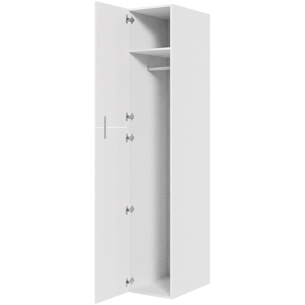 Multi-Living Malet Hvid Front XL Bøjleskab 40 cm med hylde, bøjlestang og to-delt låge