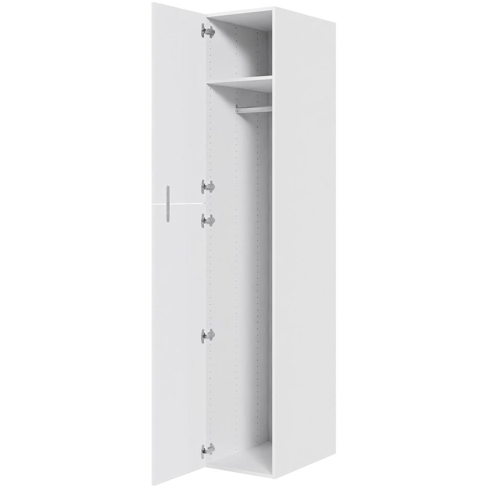 Multi-Living Ekstra højt bøjleskab i Romantik H: 214,4 cm D: 60,0 cm - 2-delt låge inklusiv 1 hylde samt 1 oval bøjlestang - Bredde: 40 cm