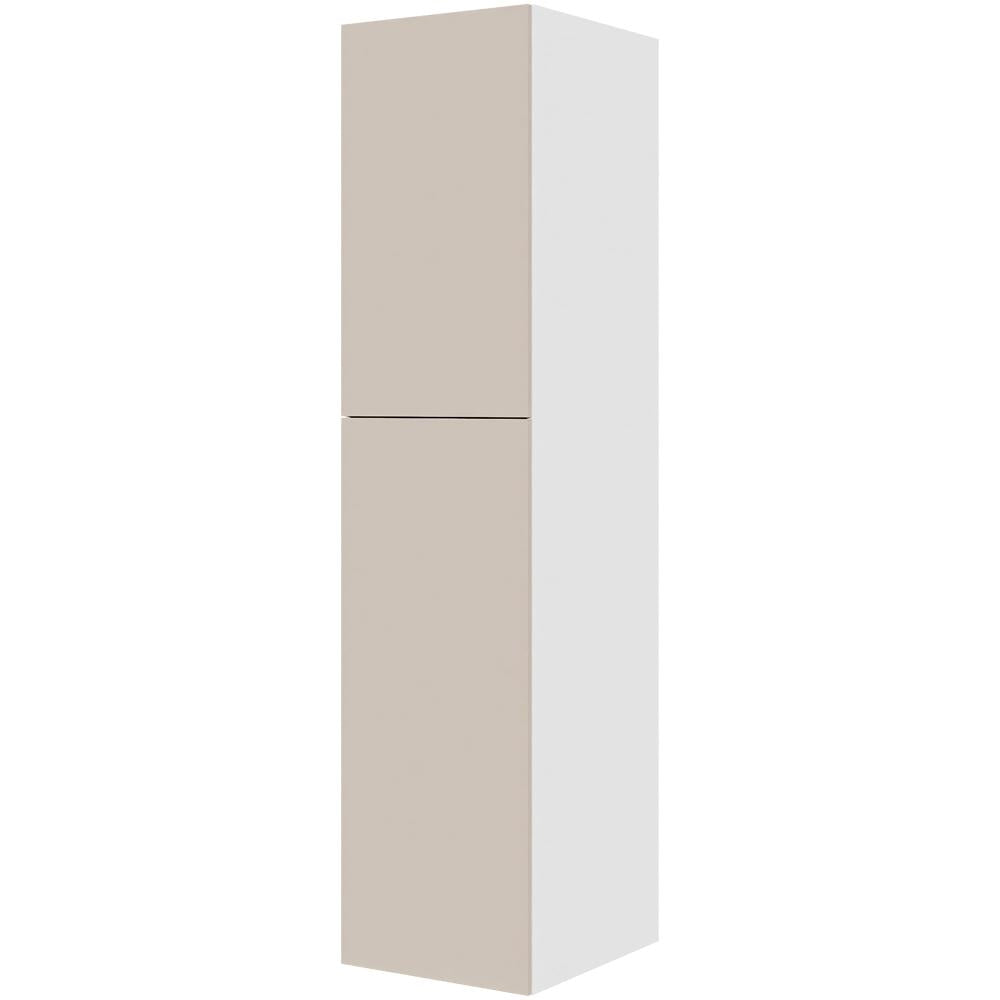 Multi-Living Køkken ekstra højt hyldeskab i Cibo Sabbia 123 H: 214,4 cm D: 60,0 cm - 2 delt låge inklusiv 5 hylder - Bredde: 50 cm