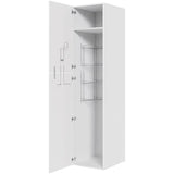 Multi-Living Køkken ekstra højt kosteskab i Malet Hvid Front H: 214,4 cm D: 60,0 cm - Inklusiv 1 hylde, 1 trådreol, 1 slangeholder - Bredde: 50 cm