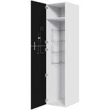 Multi-Living Køkken ekstra højt kosteskab i Cibo Nero H: 214,4 cm D: 60,0 cm - Inklusiv 1 hylde, 1 trådreol, 1 slangeholder - Bredde: 50 cm
