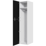 Multi-Living Ekstra højt bøjleskab i Cibo Nero H: 214,4 cm D: 60,0 cm - 2-delt låge inklusiv 1 hylde samt 1 oval bøjlestang - Bredde: 50 cm