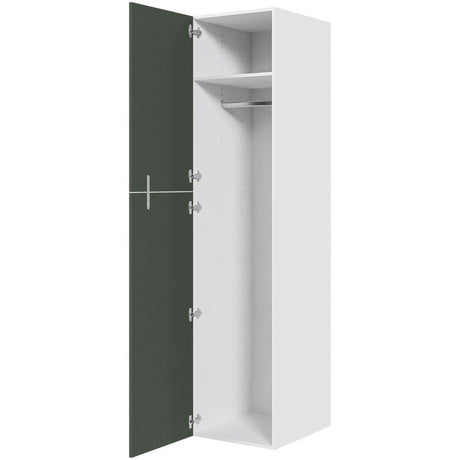 Multi-Living XL Bøjleskab i Cibo Verde 120 H: 214,4 cm D: 58,0 cm B: 50 cm - med hylde, metalbøjlestang og låger