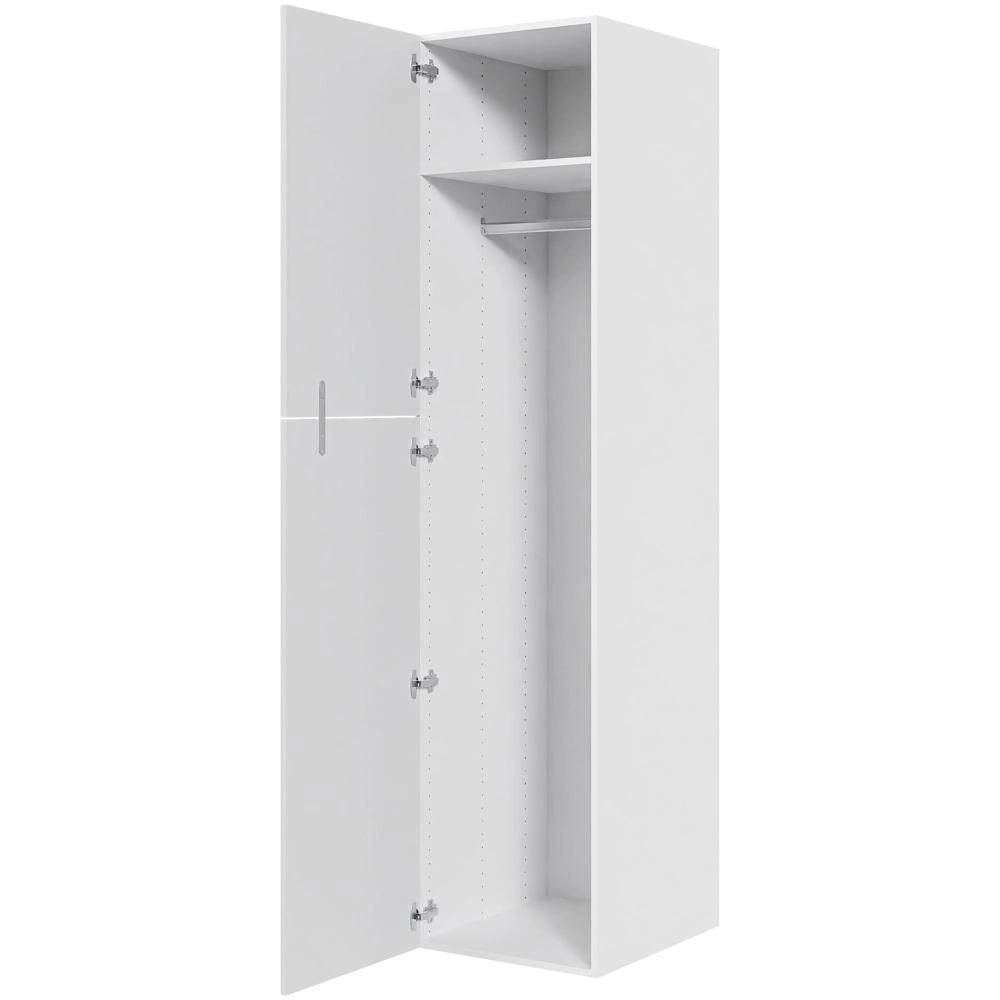 Multi-Living Ekstra højt bøjleskab i Romantik H: 214,4 cm D: 60,0 cm - 2-delt låge inklusiv 1 hylde samt 1 oval bøjlestang - Bredde: 50 cm