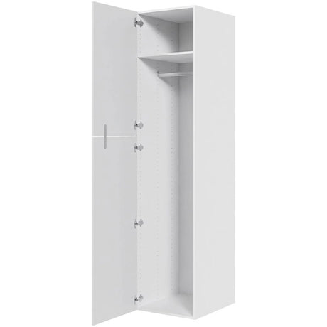 Multi-Living Ekstra højt bøjleskab i Romantik H: 214,4 cm D: 60,0 cm - 2-delt låge inklusiv 1 hylde samt 1 oval bøjlestang - Bredde: 50 cm