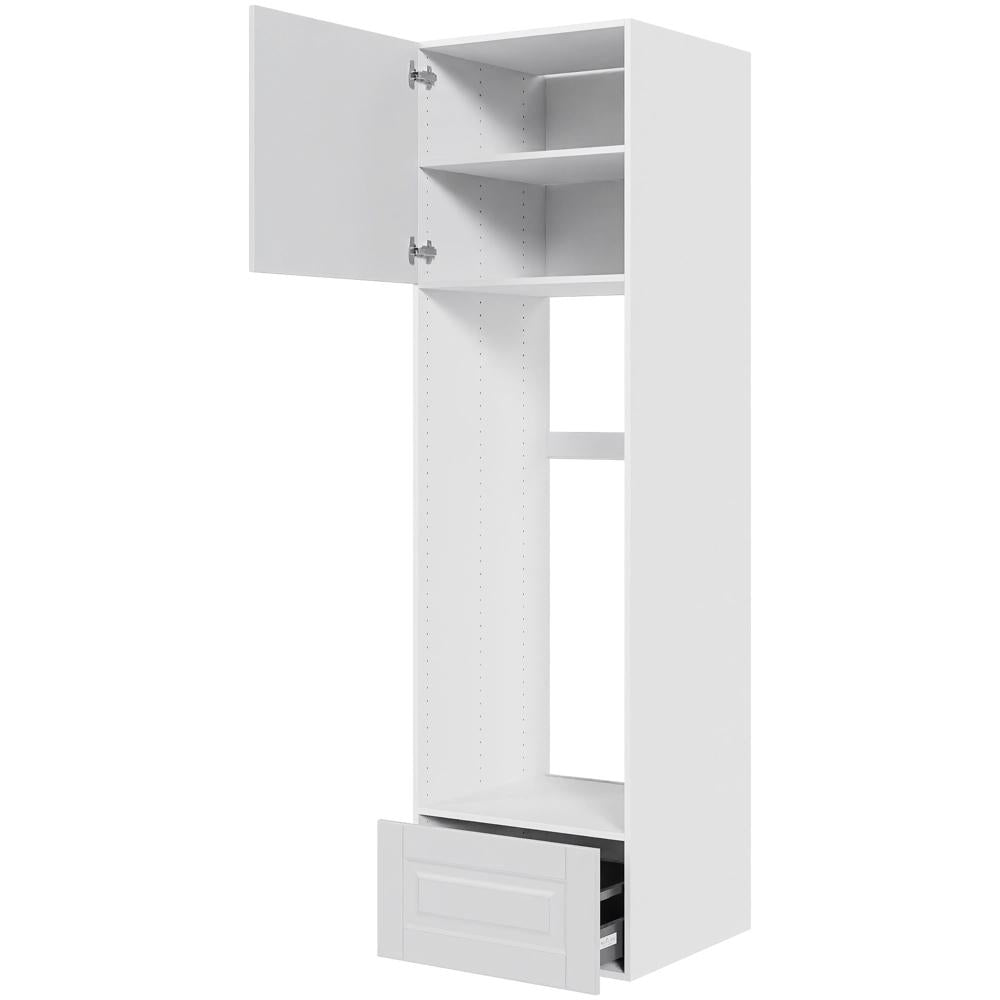 Multi-Living XL Romantik Indbygningsskab til køl 60 cm med toplåge og skuffe - deludtræk