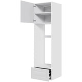 Multi-Living XL Romantik Indbygningsskab til køl 60 cm med toplåge og skuffe - deludtræk