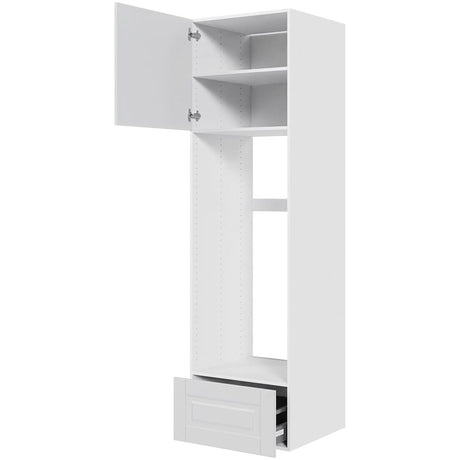 Multi-Living XL Romantik Indbygningsskab til køl 60 cm med toplåge og skuffe - deludtræk