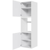 Multi-Living XL Indbygningsskab til ovn 60 cm med 4 hylder, alurist, fronttilpasning og 2 to-delte låger