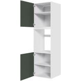 Multi-Living Køkken XL Indbygningsskab til ovn i Cibo Verde 120 H: 214,4 cm D: 58,0 cm B:60 cm - med 2 låger og hylder