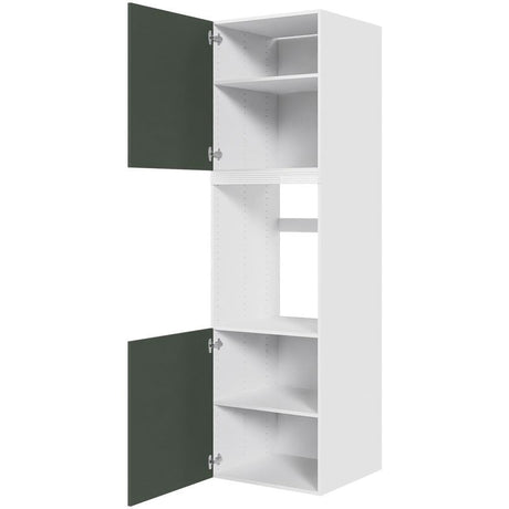 Multi-Living Køkken XL Indbygningsskab til ovn i Cibo Verde 120 H: 214,4 cm D: 58,0 cm B:60 cm - med 2 låger og hylder