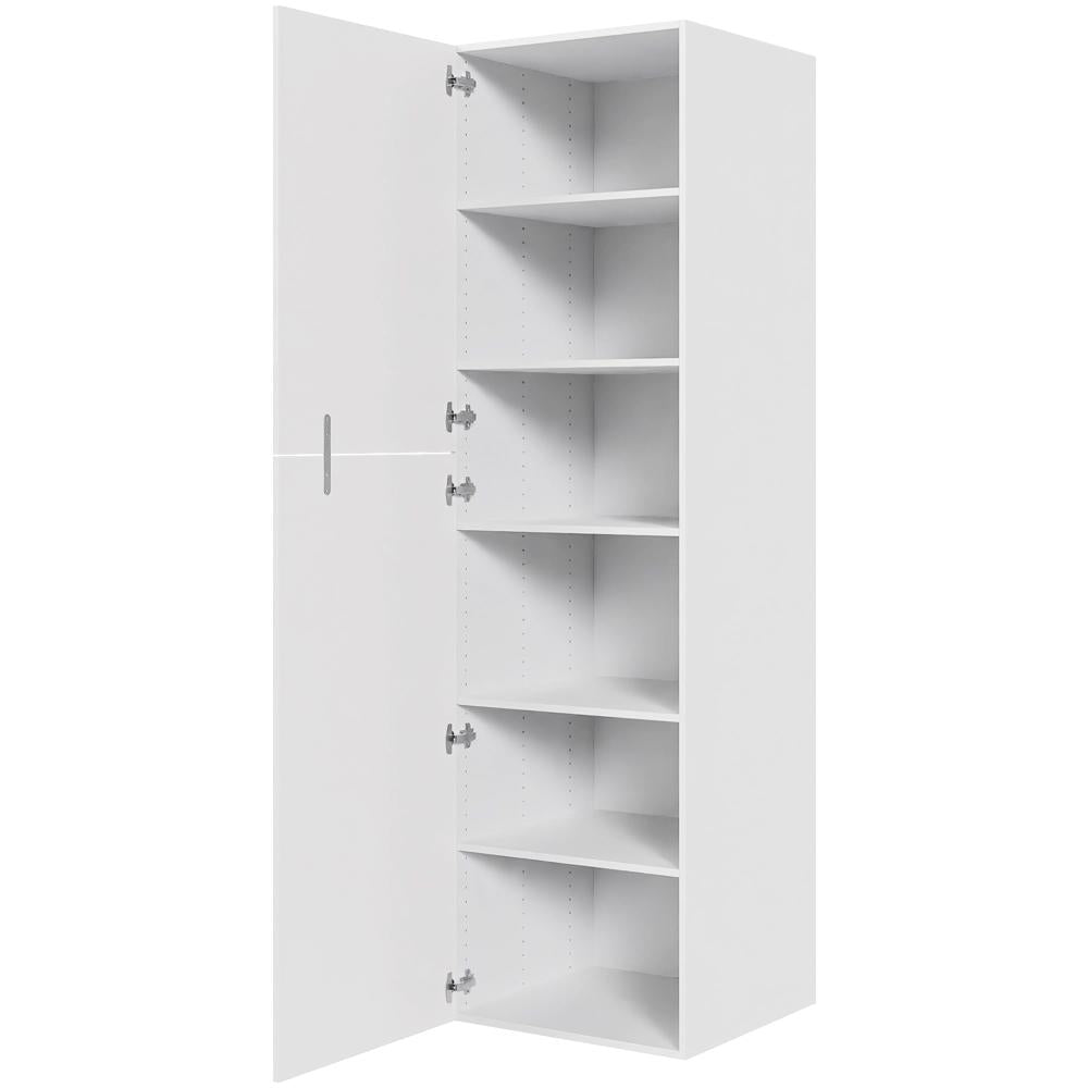 Multi-Living Køkken ekstra højt hyldeskab i Malet Hvid Front H: 214,4 cm D: 60,0 cm - 2 delt låge inklusiv 5 hylder - Bredde: 60 cm