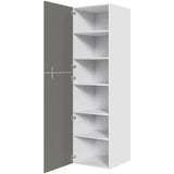 Multi-Living Køkken ekstra højt hyldeskab i Cibo Grigio H: 214,4 cm D: 60,0 cm - 2 delt låge inklusiv 5 hylder - Bredde: 60 cm